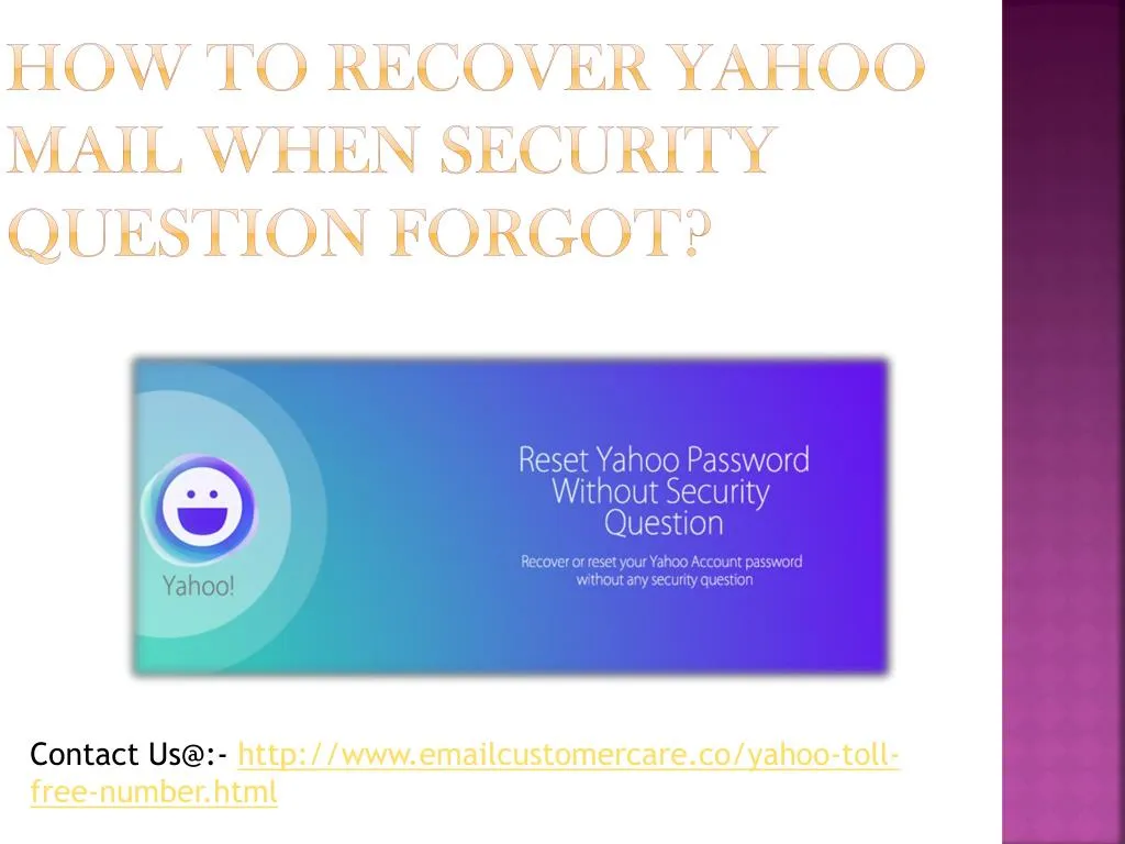 yahoo mail forgot security question