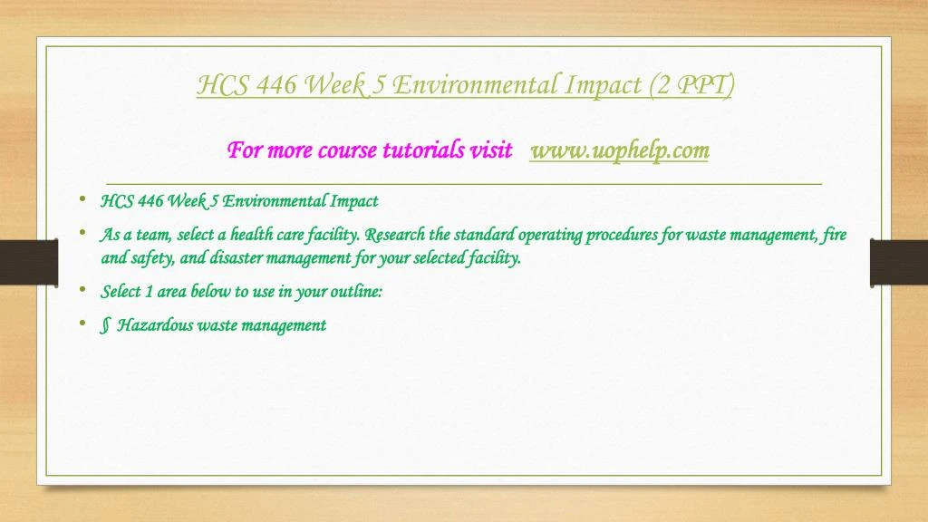 hcs 466 facility planning i Transcript of hcs 446 week 1 individual assignment facility planning – part i hcs 446 week 1 individual assignment facility planning – part i click the link to get answers:. hcs 466 facility planning i Transcript of hcs 446 week 1 individual assignment facility planning – part i hcs 446 week 1 individual assignment facility planning – part i click the link to get answers:.