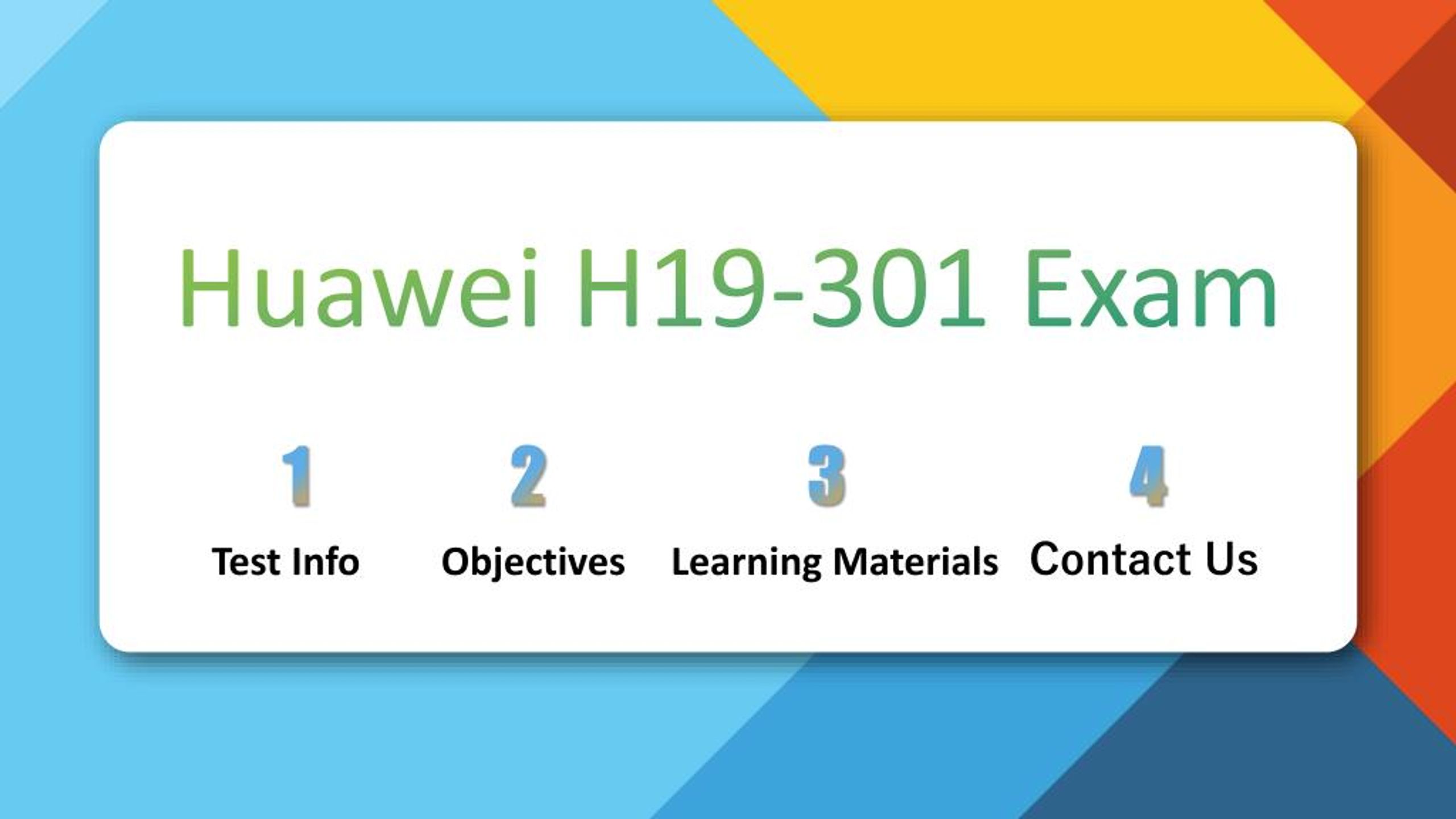 PPT - H19-301 Huawei Certified Pre-sales Specialist - IP Network(Datacom)  Killtest Practice Exam PowerPoint Presentation - ID:7596717