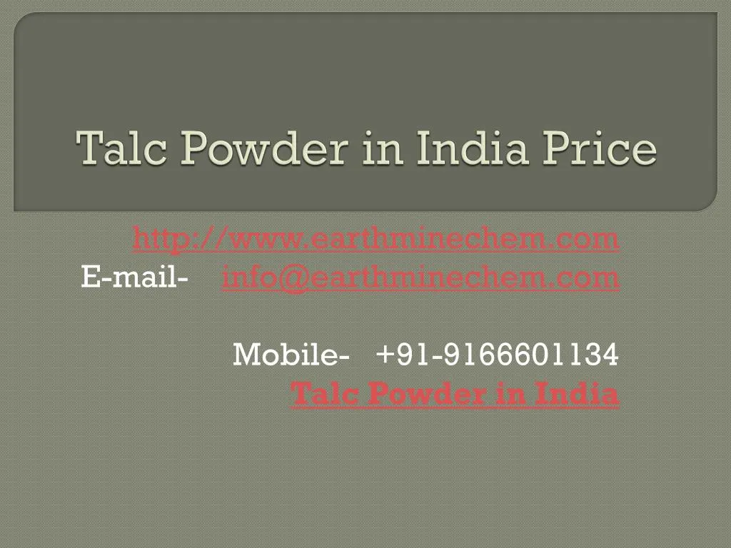 talc powder in india price n.
