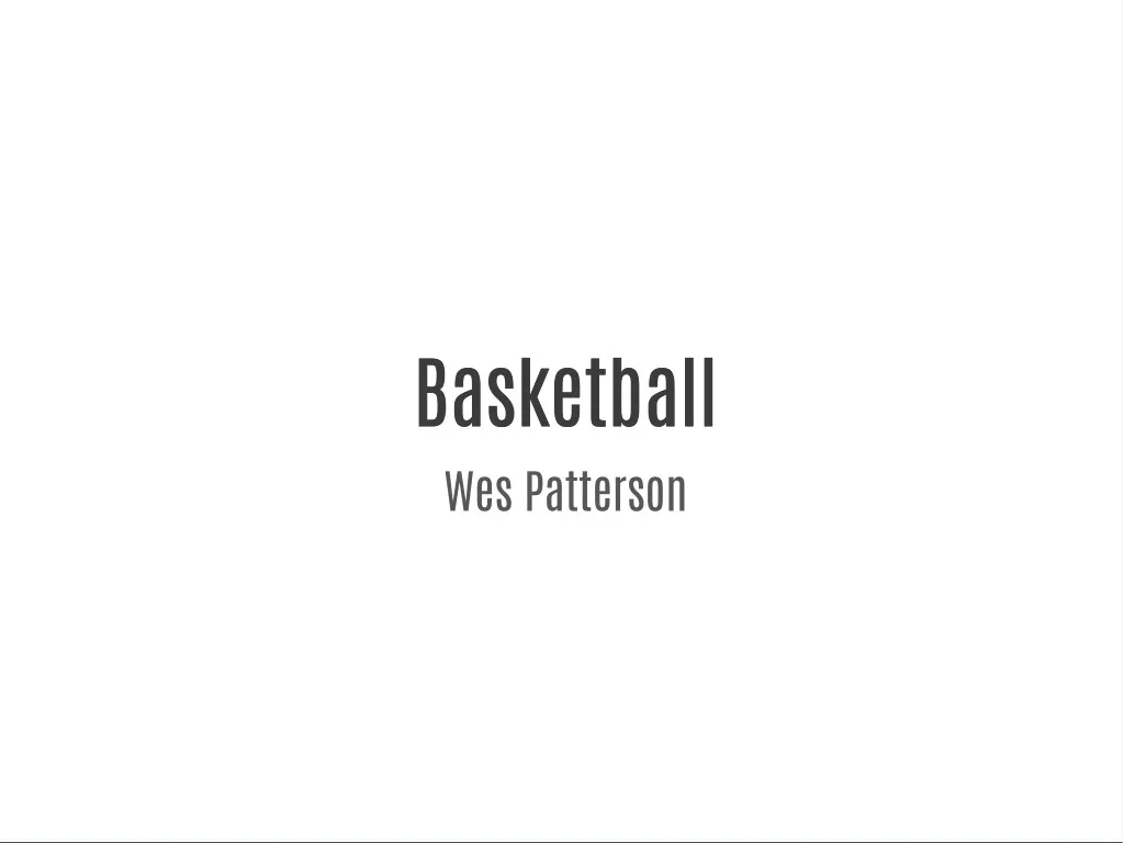 basketball basketball wes patterson n.