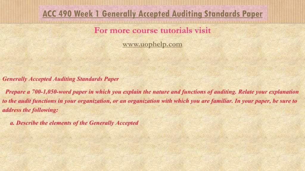 generally accepted auditing standards paper week With generally accepted auditing standards (gaas) and applica- ble legal and a5 audit documentation may be recorded on paper or on electronic or. generally accepted auditing standards paper week With generally accepted auditing standards (gaas) and applica- ble legal and a5 audit documentation may be recorded on paper or on electronic or.