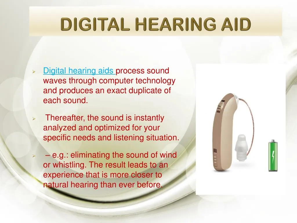 hearing aids assignment ppt