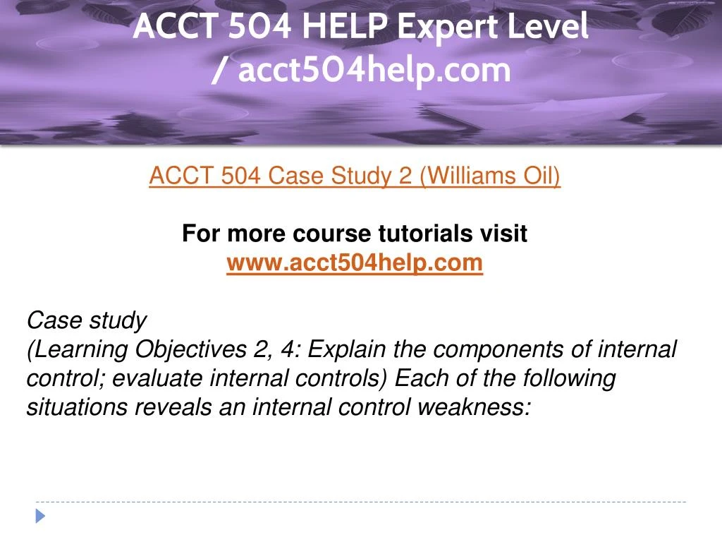 case study 2 acct504 case study 2 acct504
