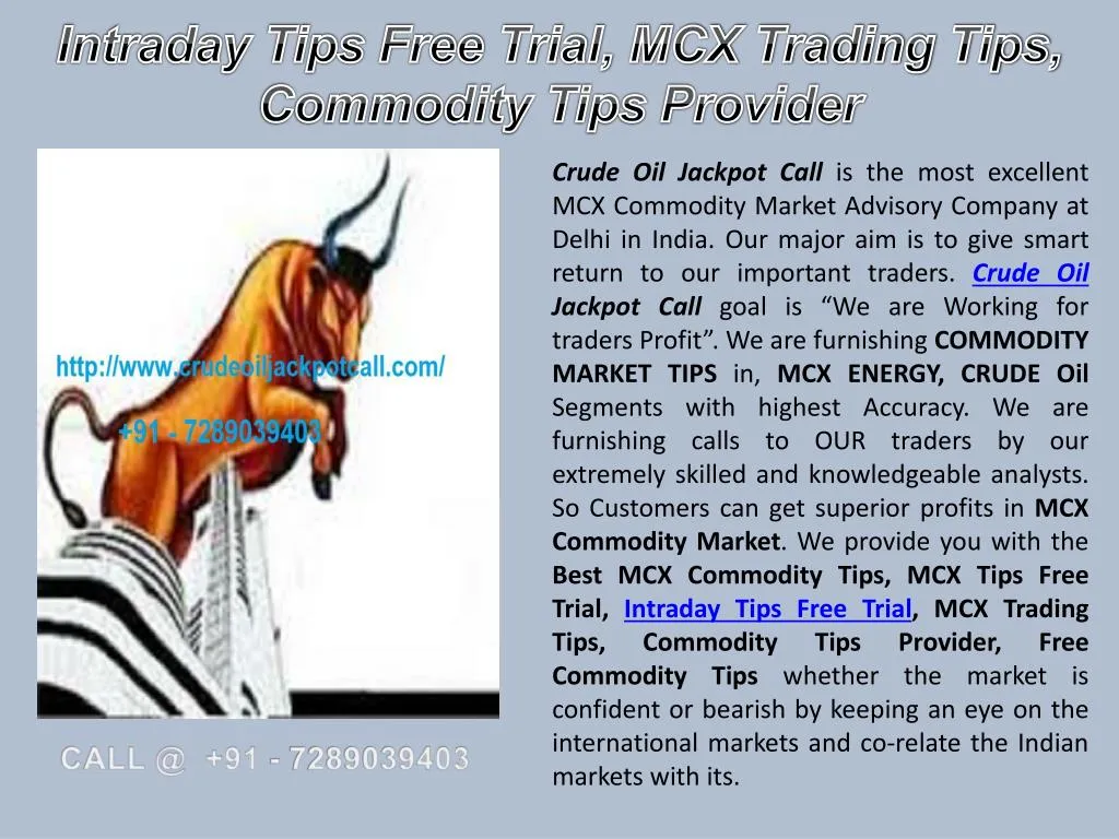 intraday tips free trial mcx trading tips n.