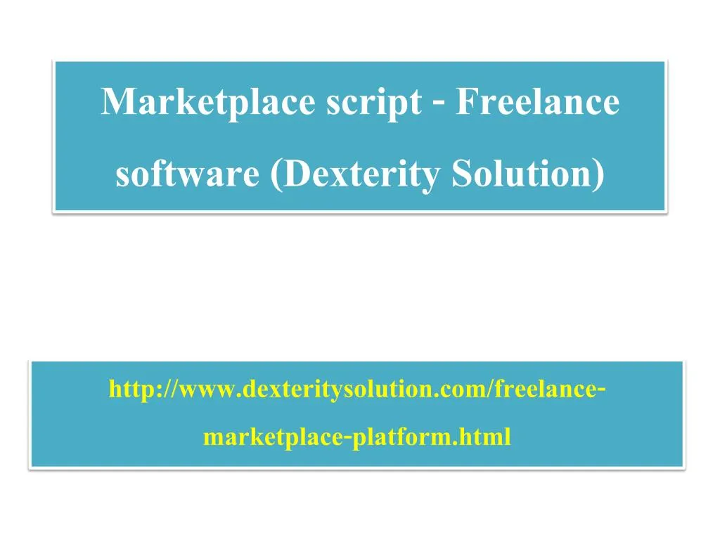 marketplace script freelance software dexterity solution n.