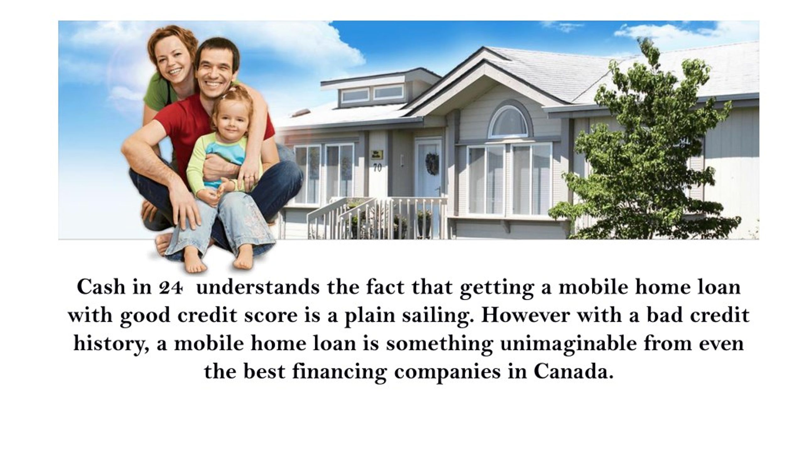 how to get a mobile home loan with bad credit