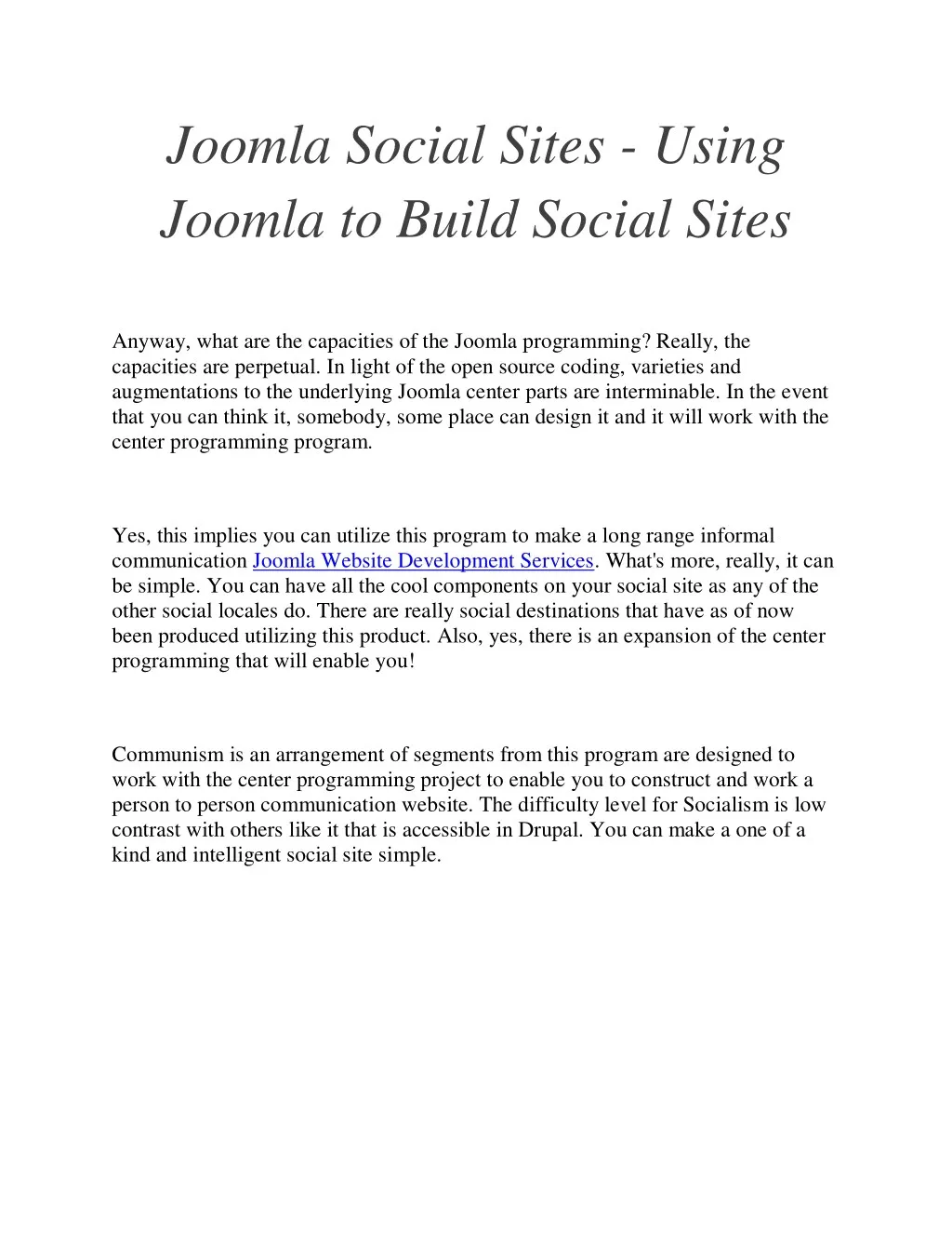 joomla social sites using joomla to build social n.