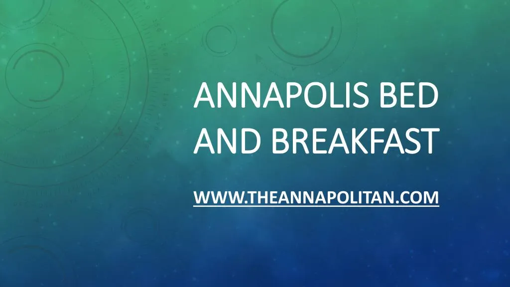 annapolis bed and breakfast n.