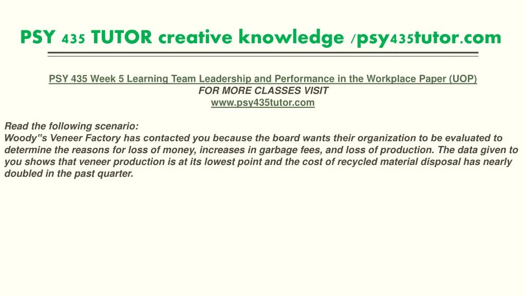 psy 435 leadership performance in the Study flashcards on psy 435 week 5 learning team leadership and performance in the workplace paper at cramcom quickly. psy 435 leadership performance in the Study flashcards on psy 435 week 5 learning team leadership and performance in the workplace paper at cramcom quickly.