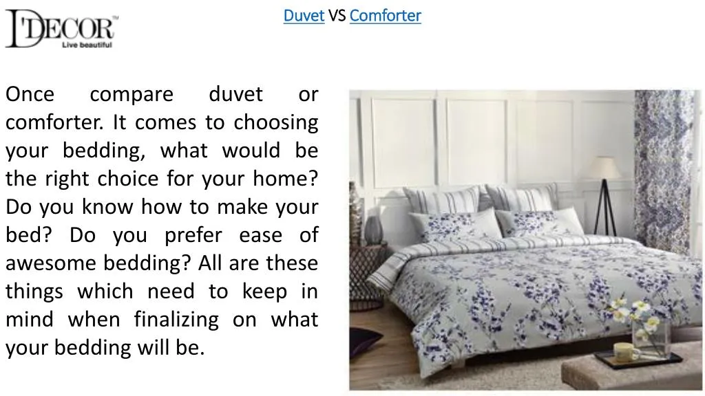 duvet vs comforter n.