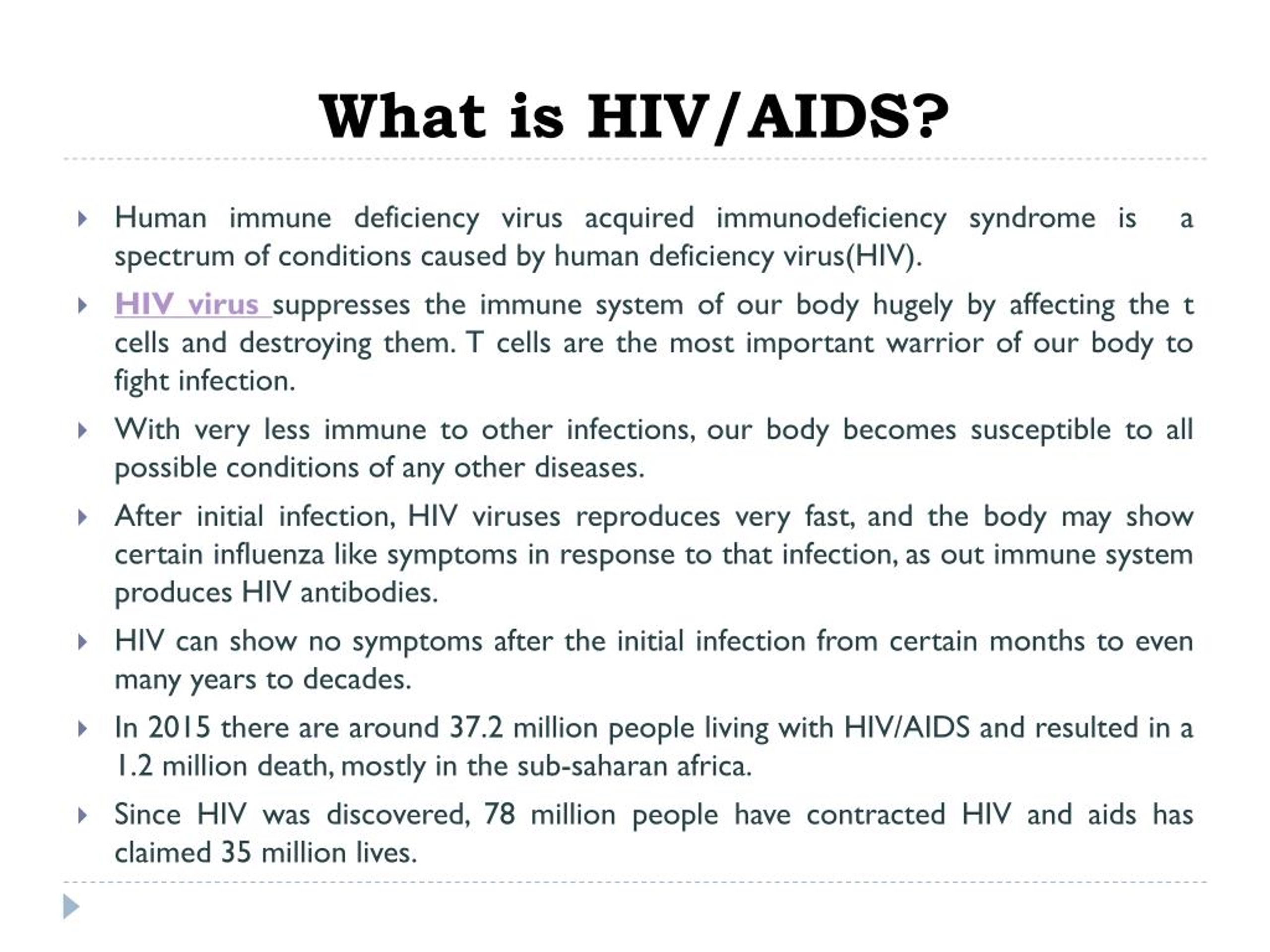 PPT - HIV/AIDS: 