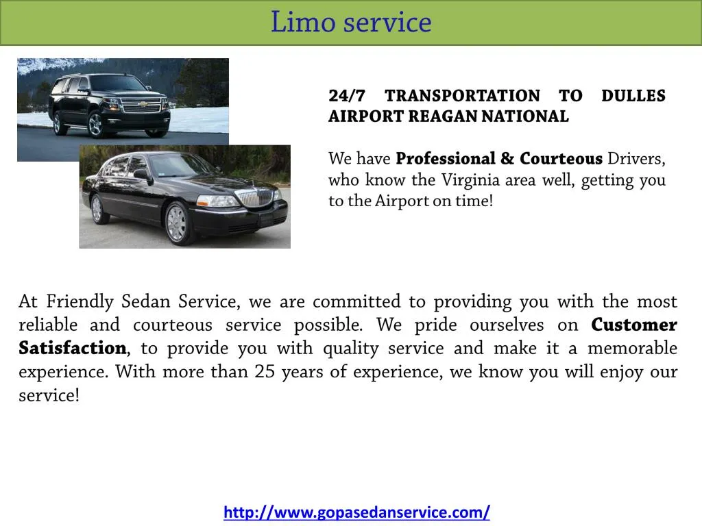 limo service n.