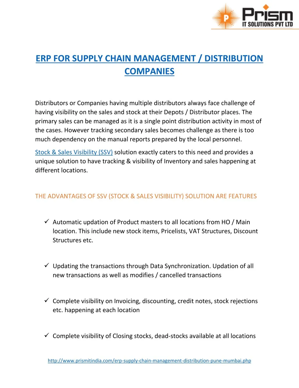 PPT A PDF about ERP FOR SUPPLY CHAIN MANAGEMENT / DISTRIBUTION COMPANIES PowerPoint