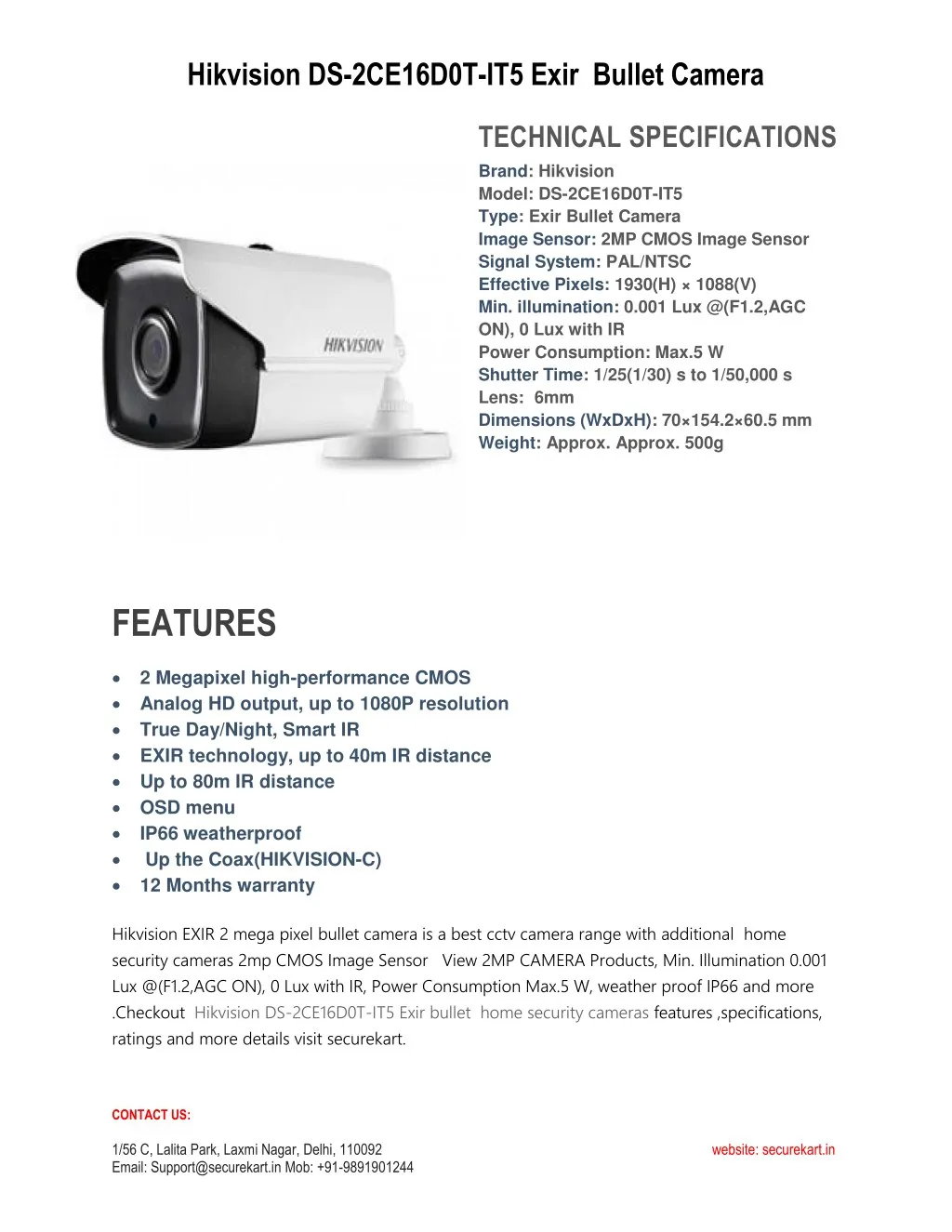 hikvision it5 camera