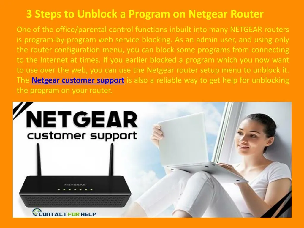 3 steps to unblock a program on netgear router n.