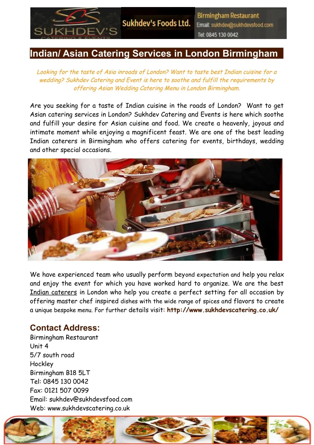 Ppt Indian Asian Catering Services In London Birmingham