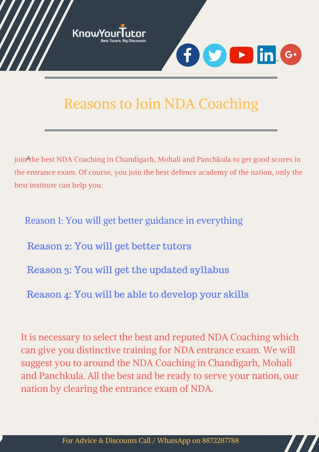 reasons to join nda coaching n.