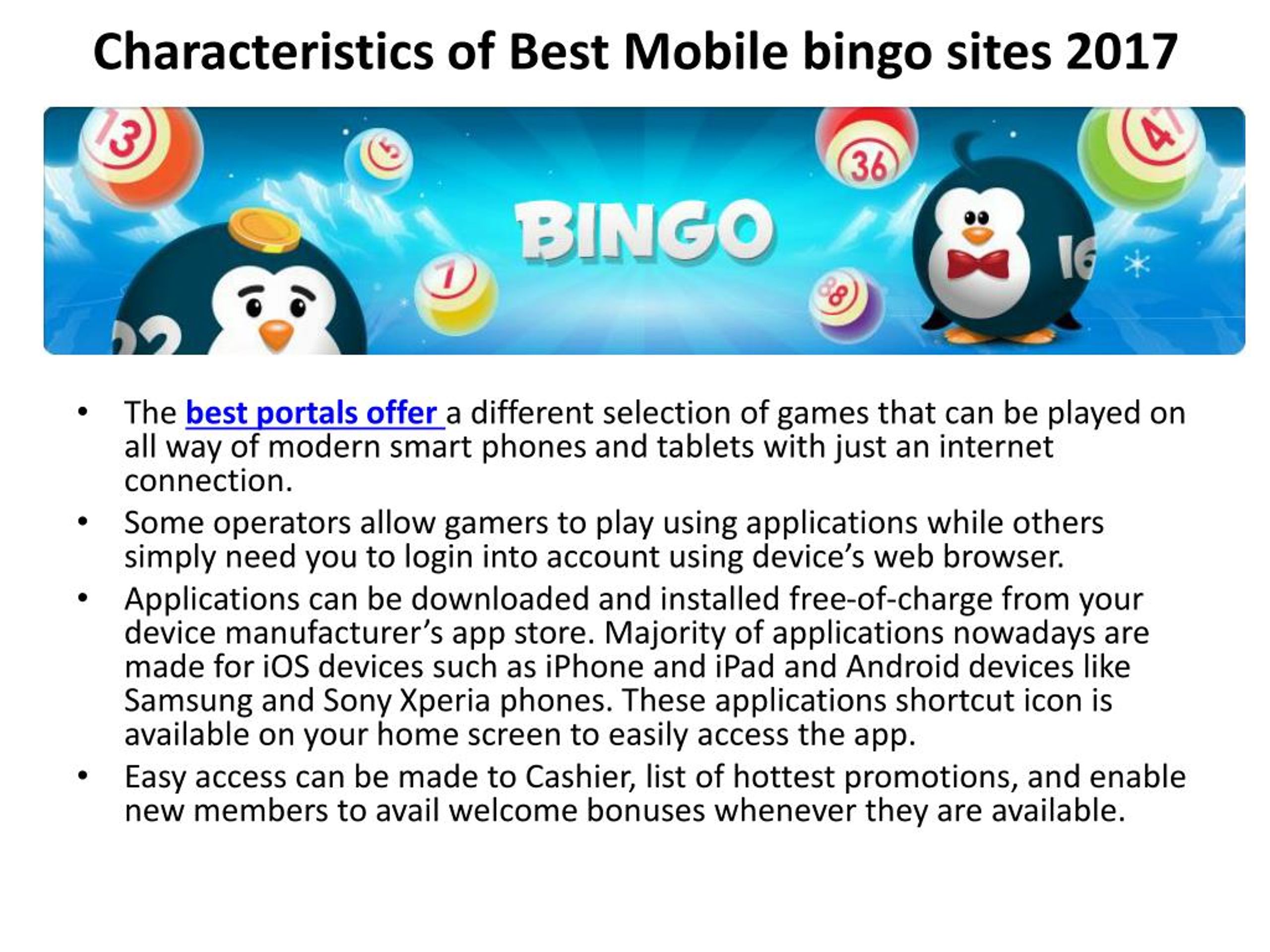 Bingo Sites 2017
