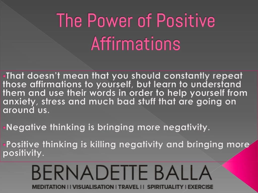 PPT - The Power of Positive Affirmations PowerPoint Presentation - ID ...