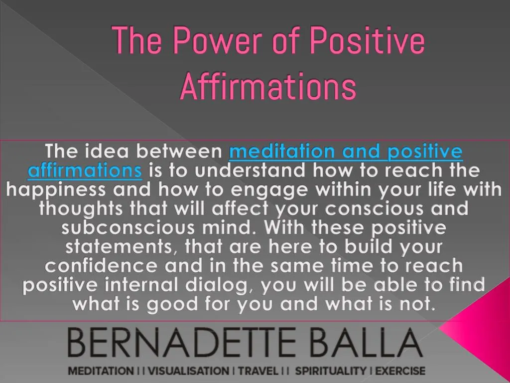 Ppt - The Power Of Positive Affirmations Powerpoint Presentation, Free 