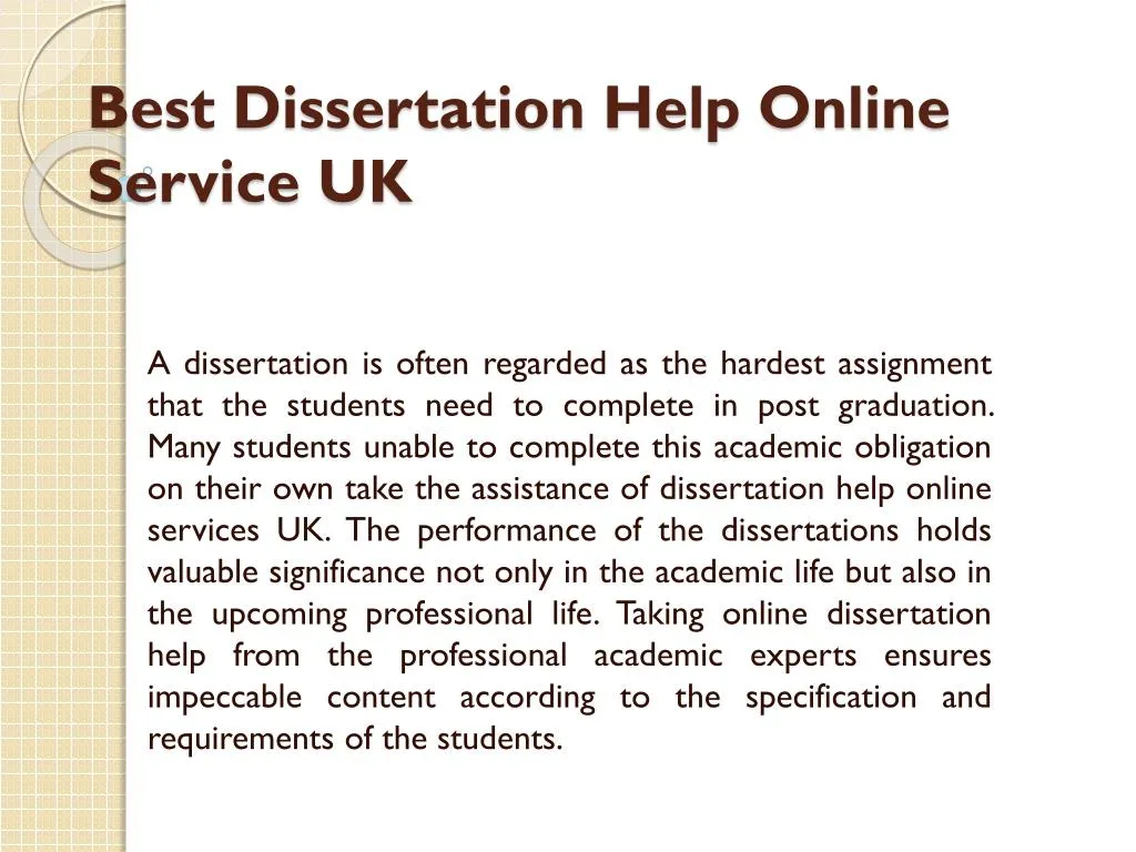 dissertation on online
