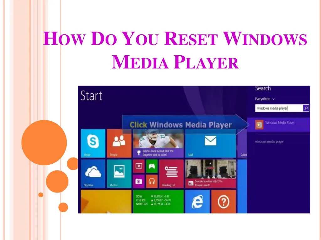 how to reset windows media center