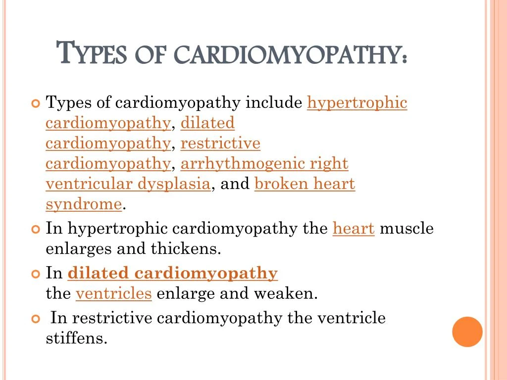 Types Of Cardiomyopathies