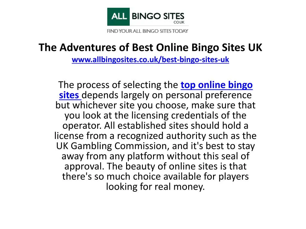 the adventures of best online bingo sites uk www allbingosites co uk best bingo sites uk n.