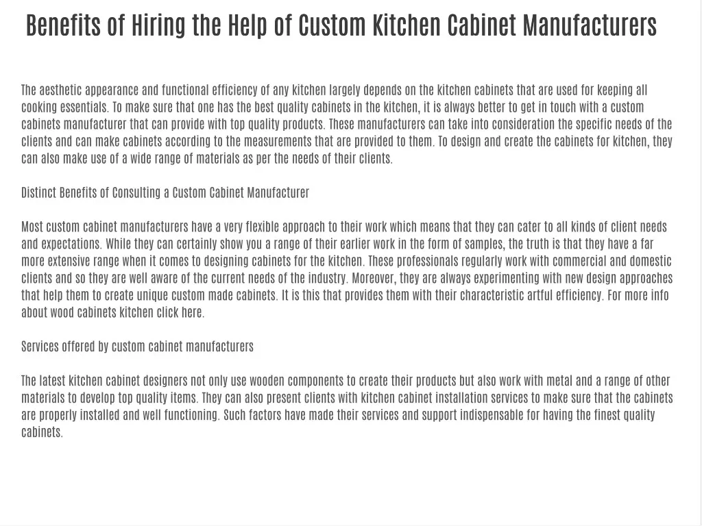 Benefits Of Hiring The Help Of Custom Kitchen N 
