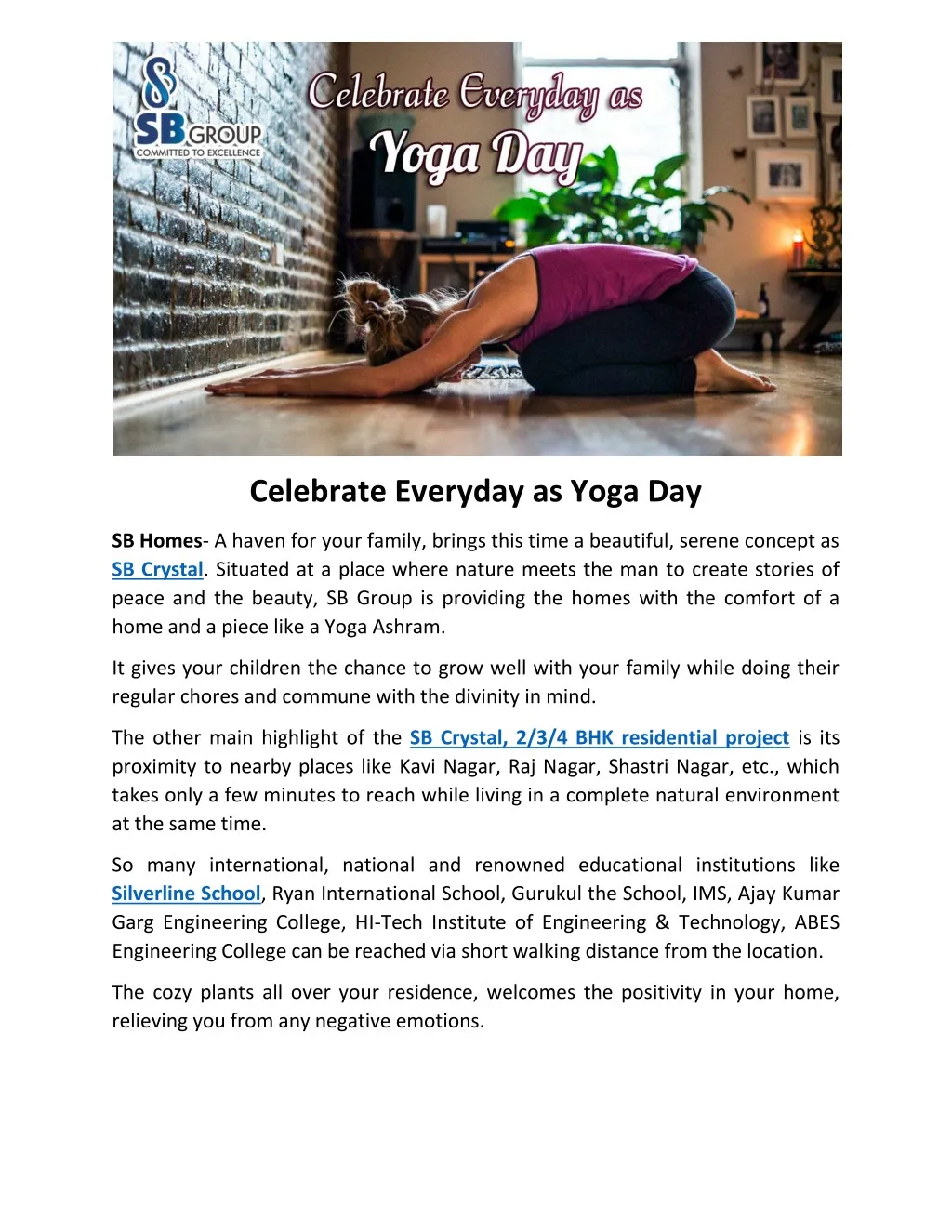 celebrate everyday as yoga day n.