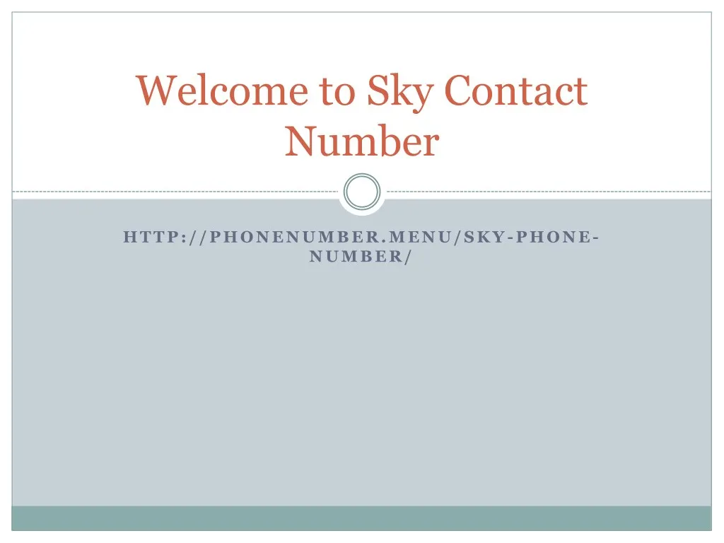 welcome to sky contact number n.