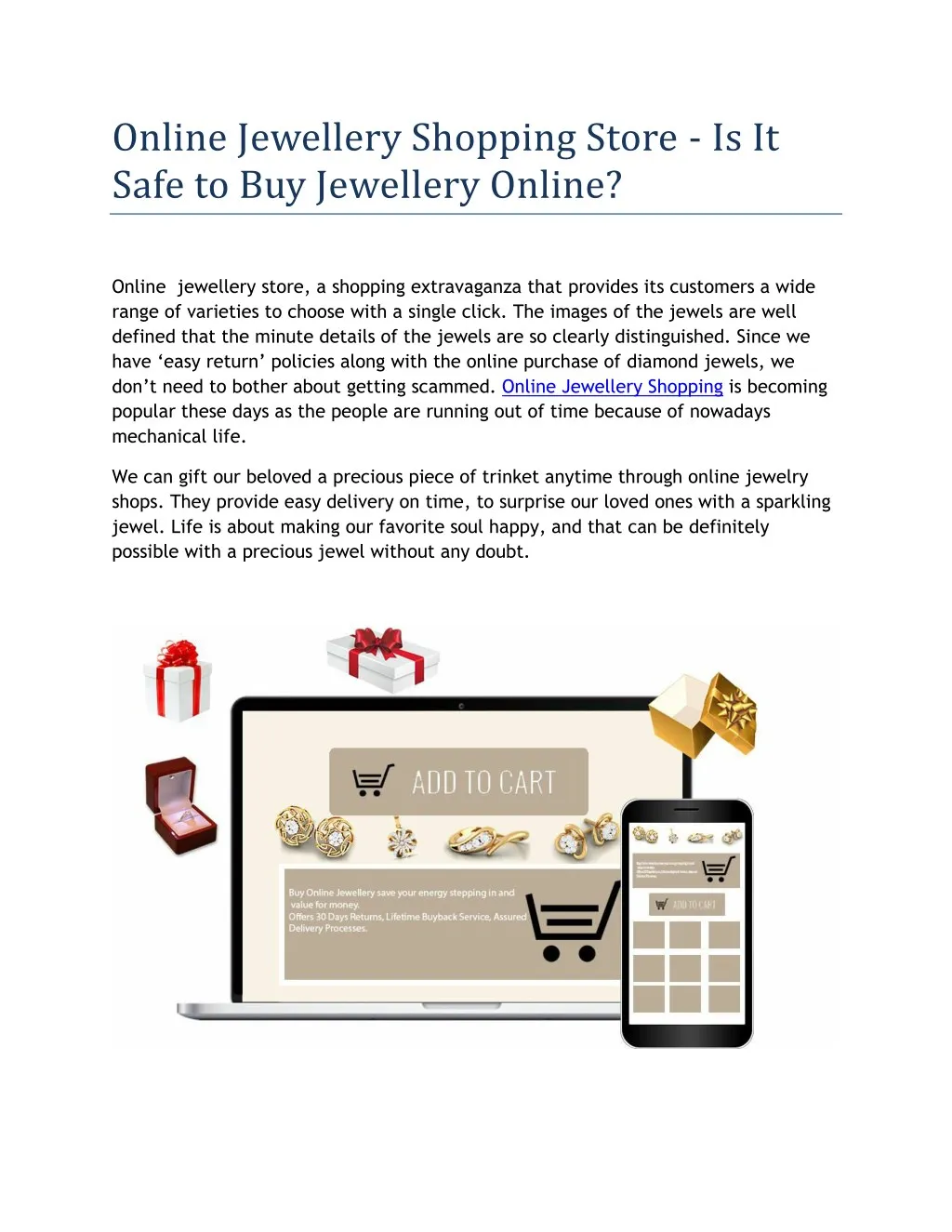 online jewellery shopping store is it safe n.