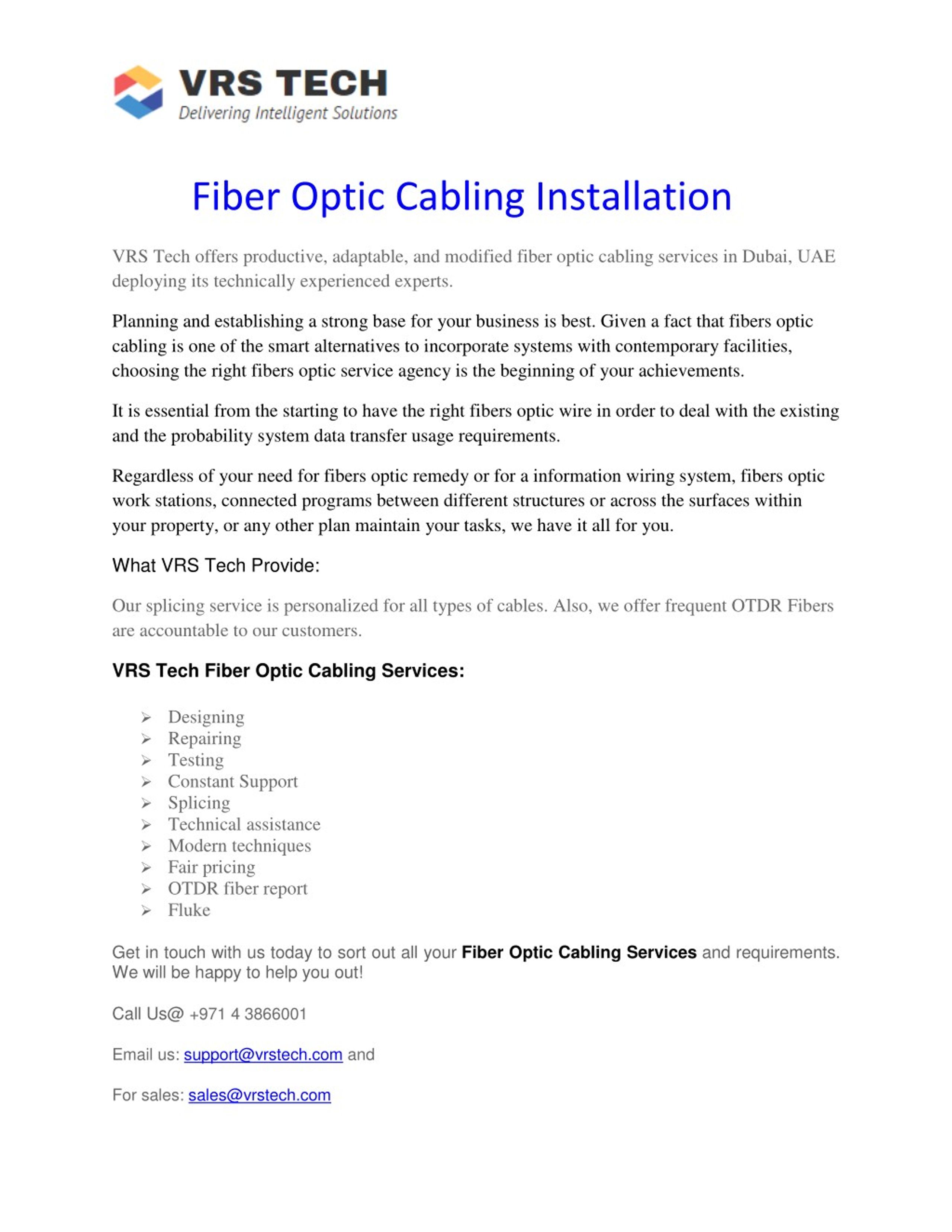 PPT - Fiber Optic Cabling Installation PowerPoint Presentation, free ...