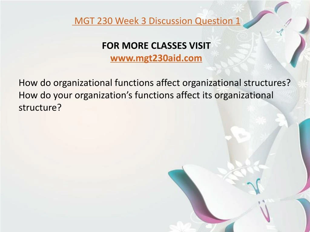 mgt 230 week 3 discussion questions mgt 230 week 3 discussion questions