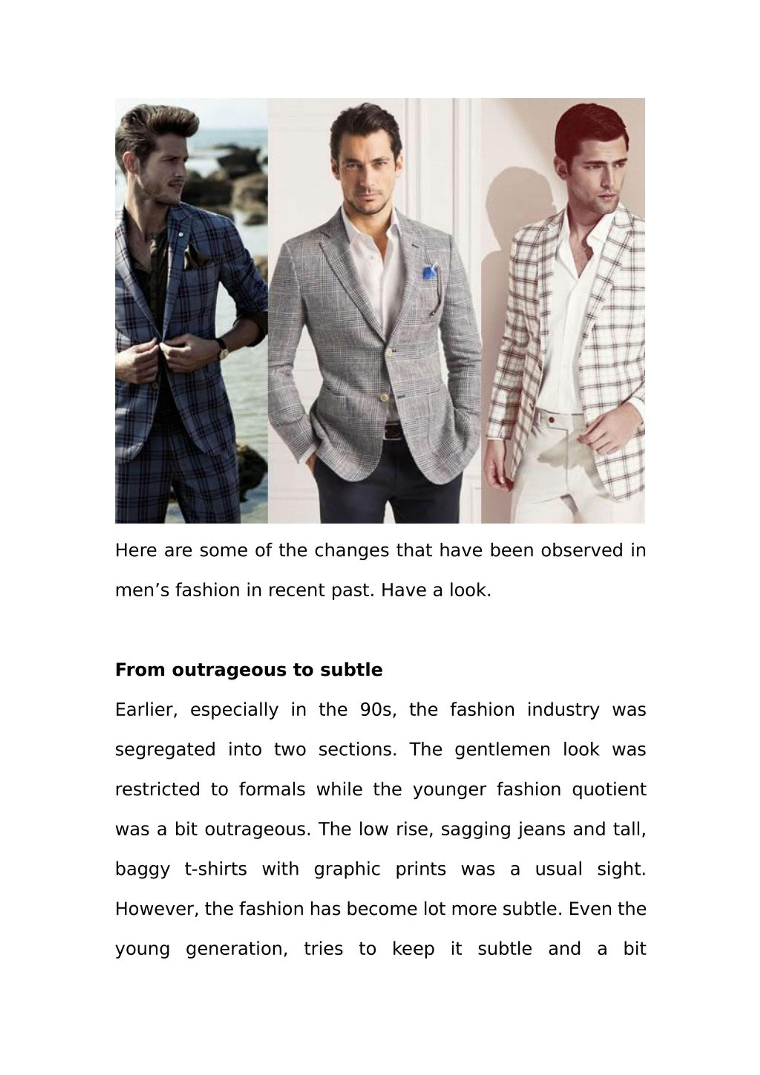 PPT - Men's fashion: Changes observed in last decade PowerPoint ...