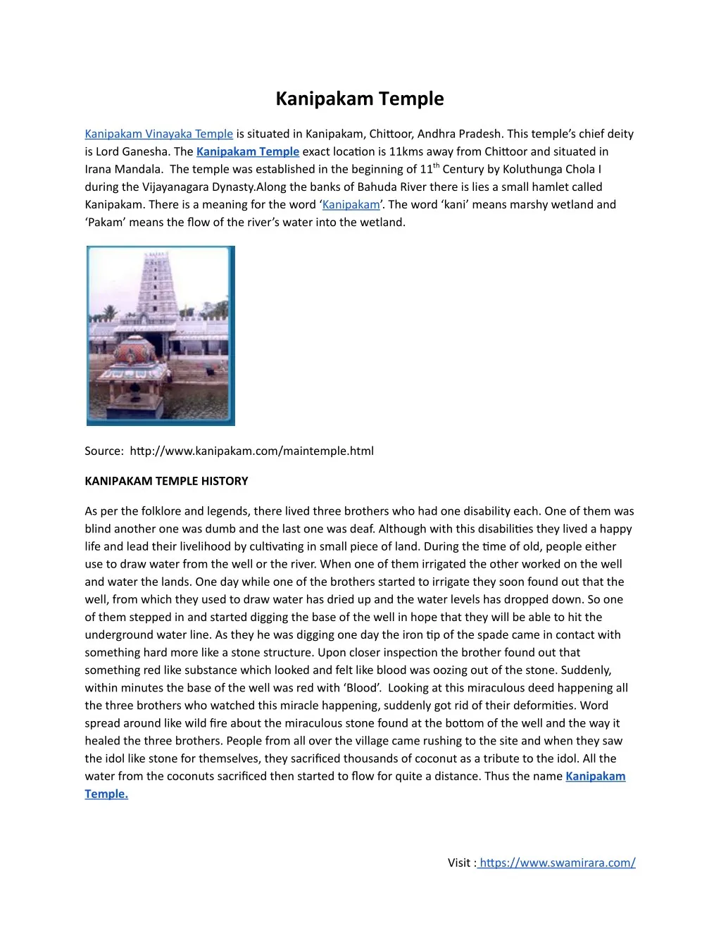 PPT Kanipakam temple PowerPoint Presentation free download ID:7613228
