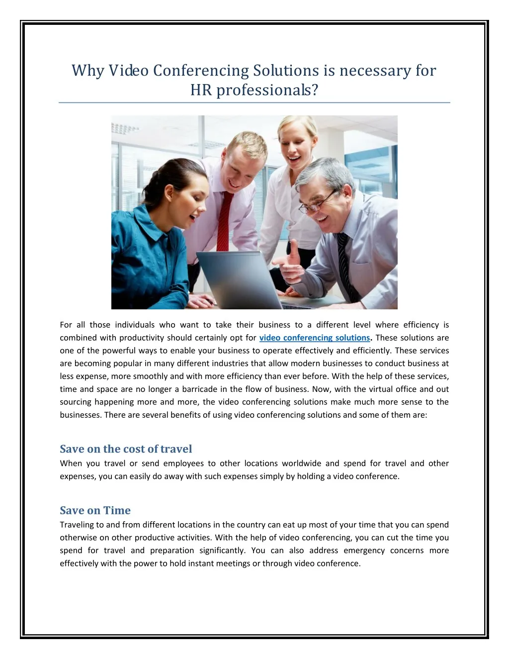 PPT Why Video Conferencing Solutions is necessary for HR