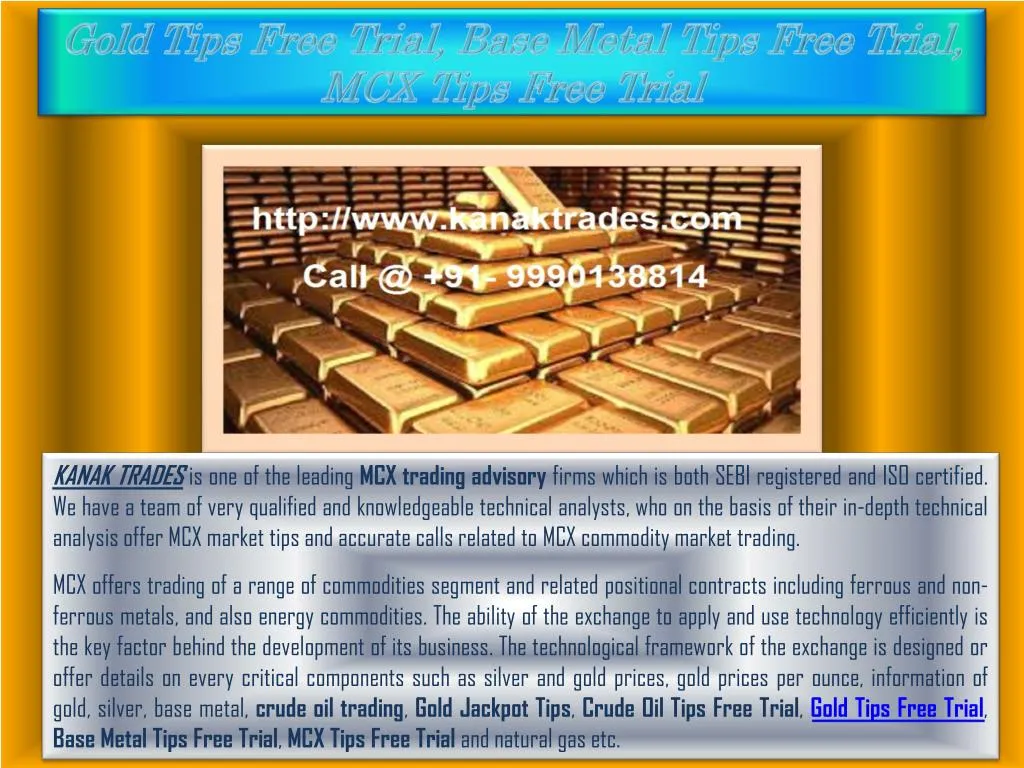 gold tips free trial base metal tips free trial n.