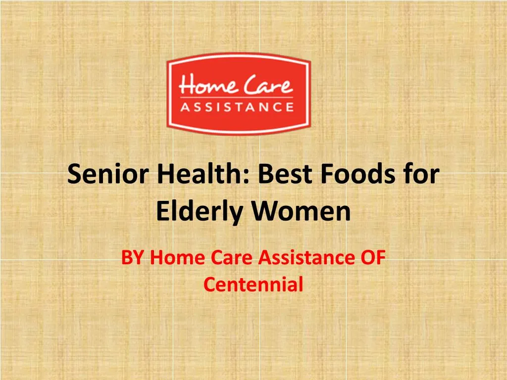 senior health best foods for elderly women n.