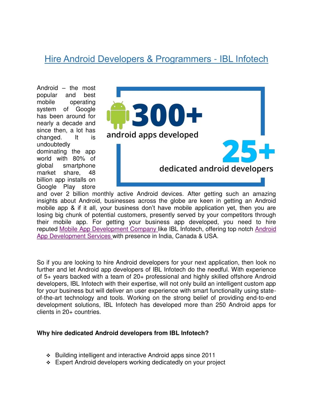 hire android developers programmers ibl infotech n.