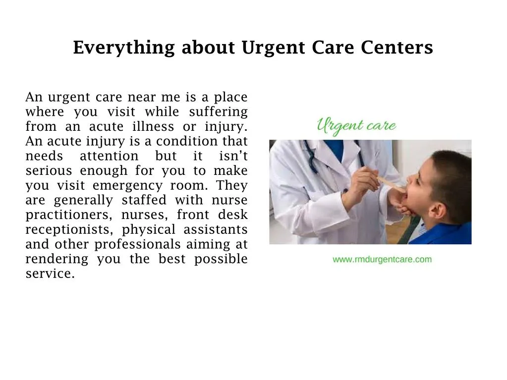 Ppt Urgent Care Near Me Powerpoint Presentation Free Download Id 7615465