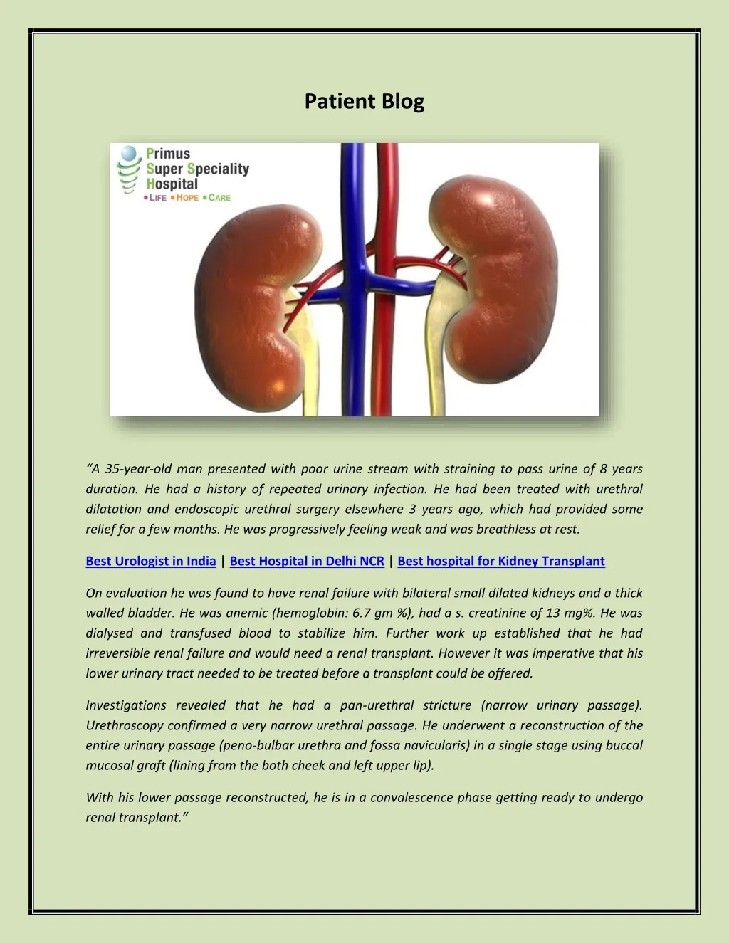 PPT Best hospital for Kidney Transplant PowerPoint Presentation, free