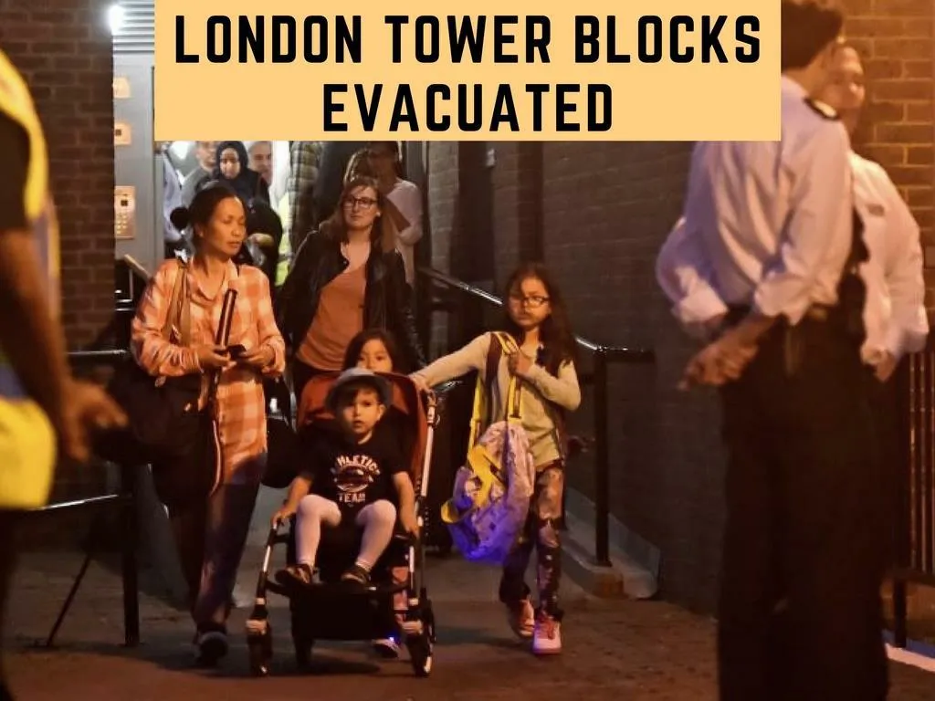 london tower blocks evacuated n.