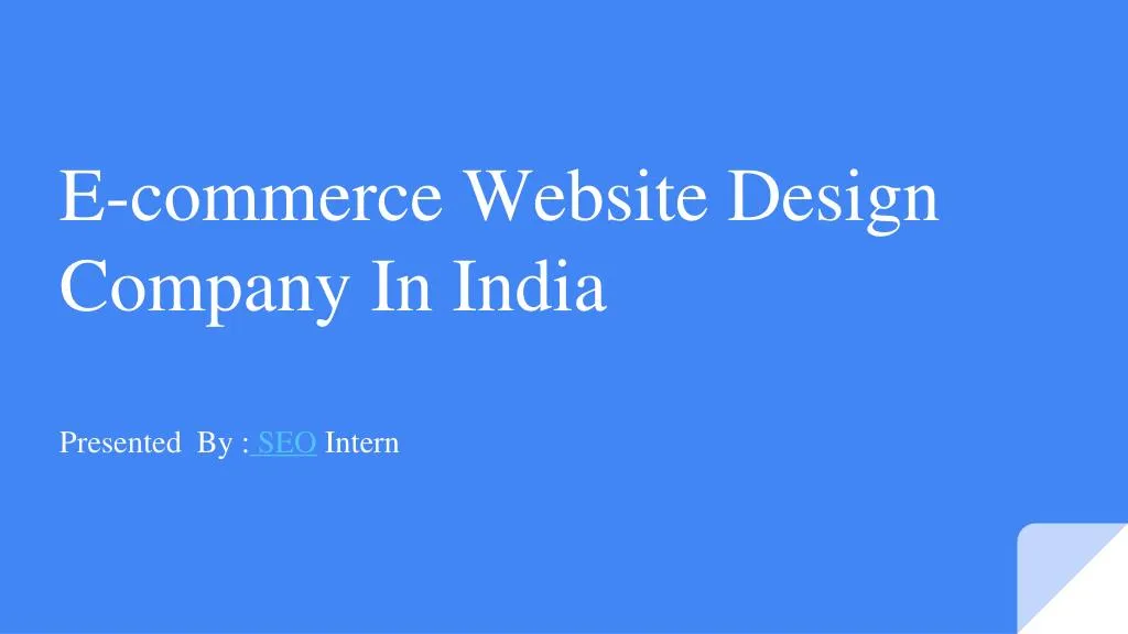 e commerce website design company in india n.