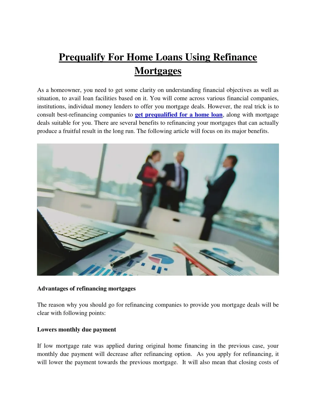 PPT Prequalify for home loans using refinance mortgages PowerPoint