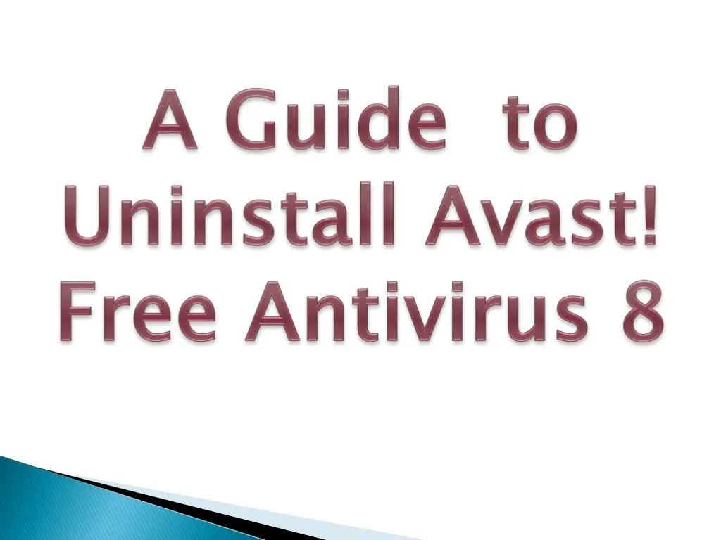 how to uninstall avast antivirus in windows 8