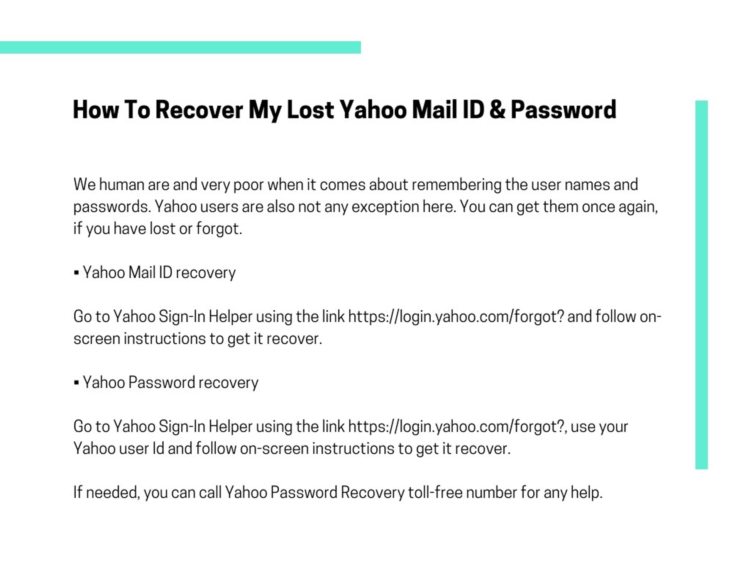 Ppt Problems In Modification Of Yahoo Email Password Powerpoint