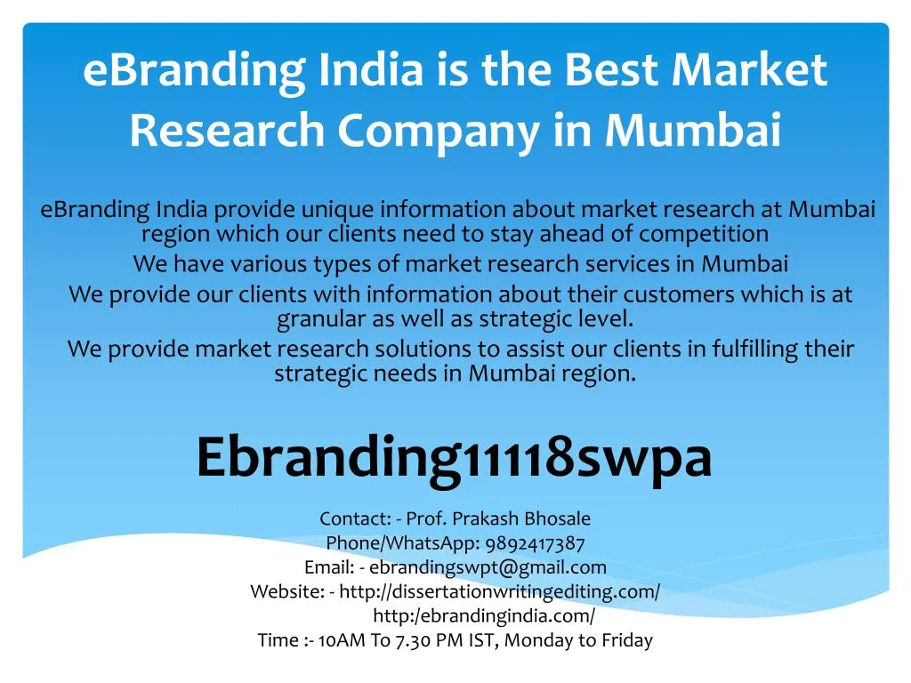 market research development companies in mumbai