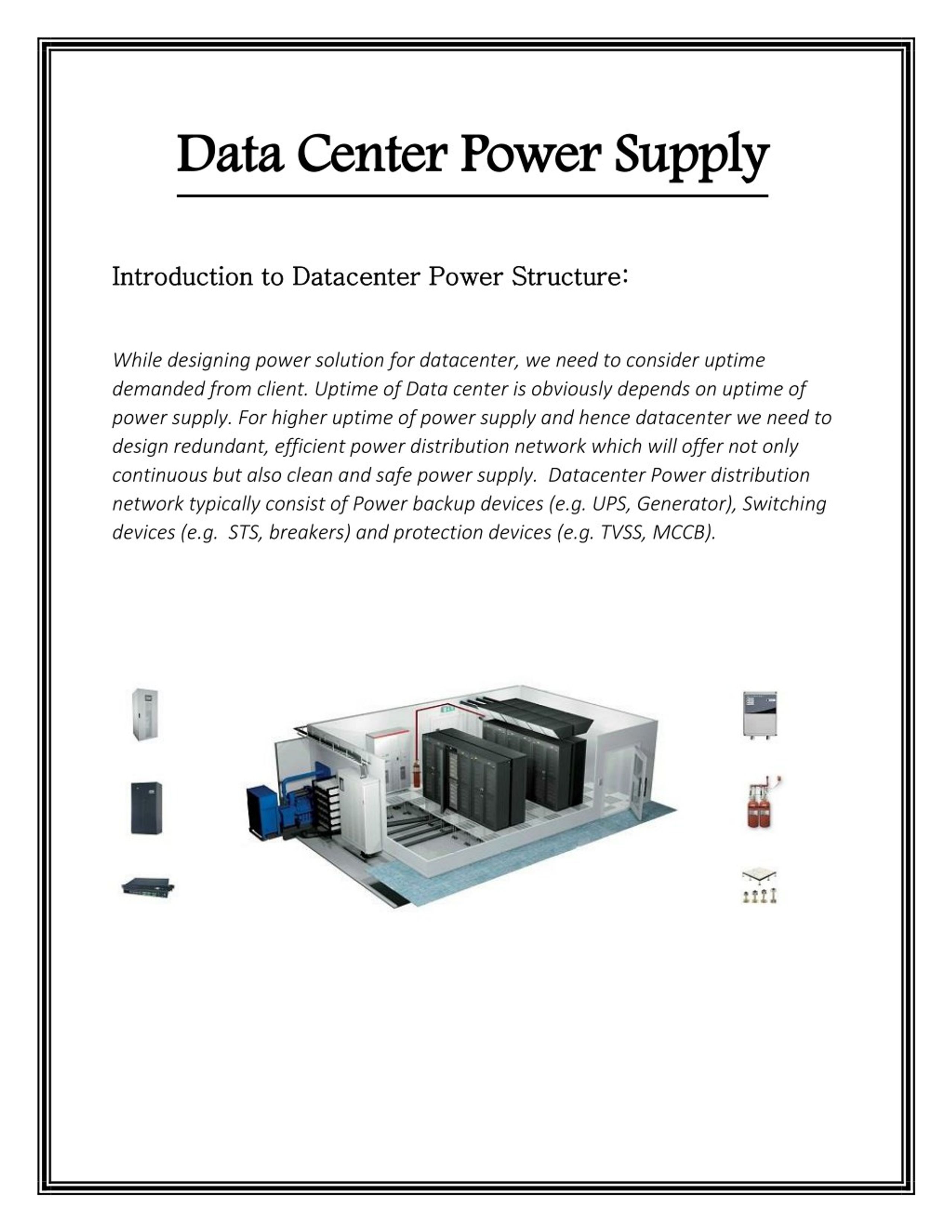 PPT - Data Center Power Supply - Datacenter-serverroom PowerPoint ...